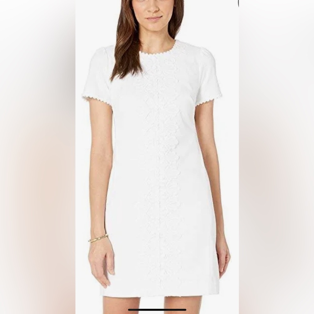 Lilly Pulitzer Maise White Embroidered Sheath Mini Dress